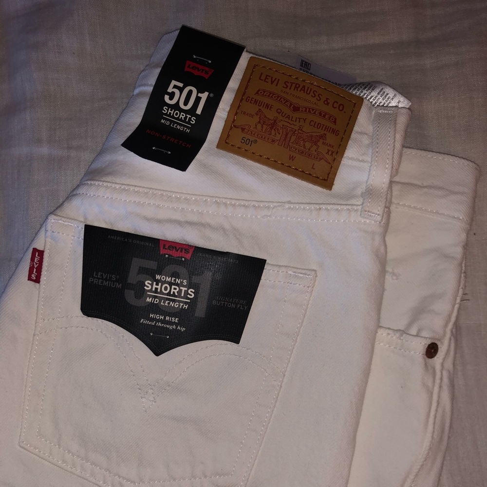 Levi’s White Shorts